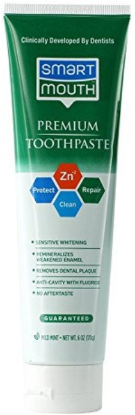 SmartMouth Premium Zinc Ion Toothpaste, Mild Mint 6 oz SmartMouth