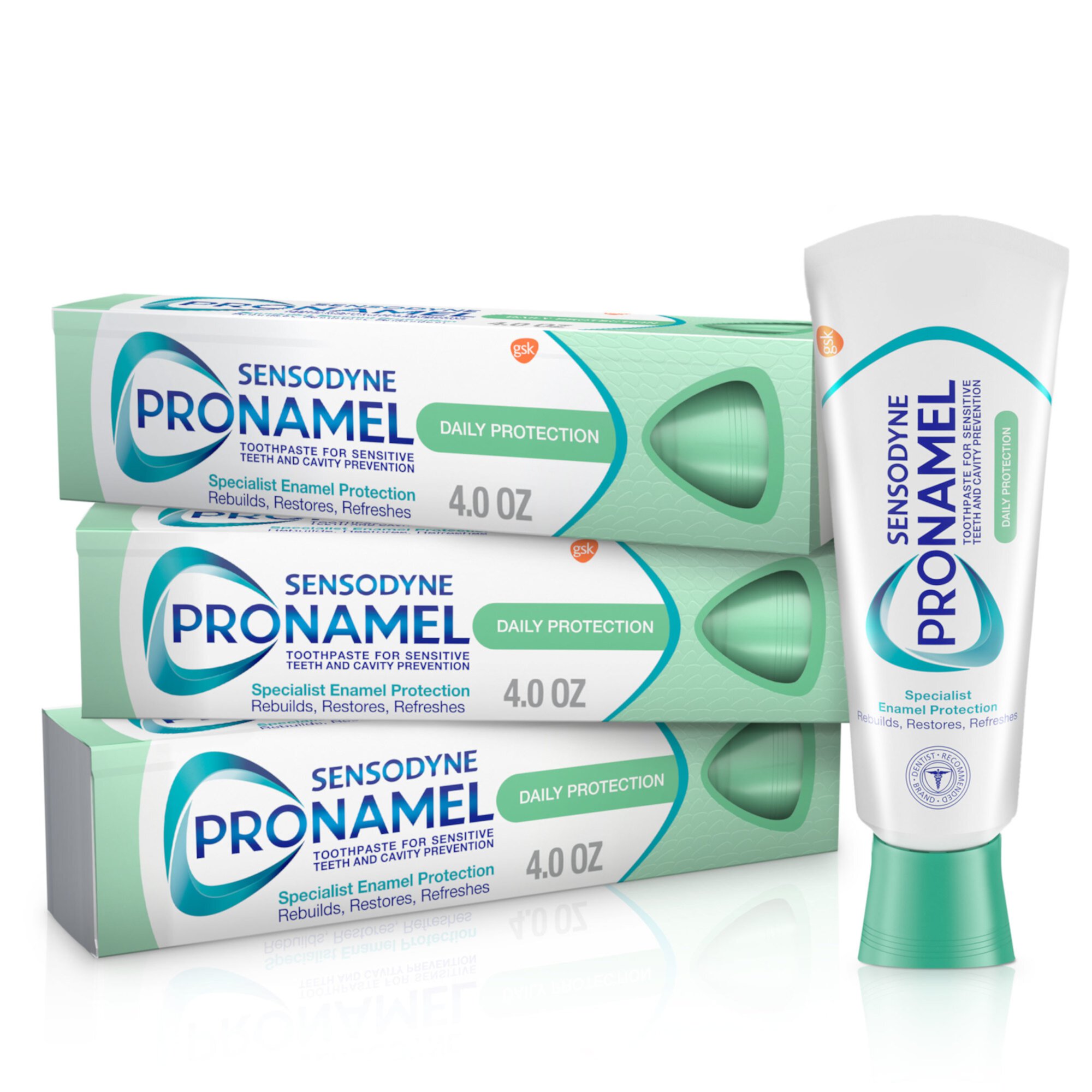 Sensodyne Pronamel Daily Protection Sensitive Toothpaste, Mint Essence, 4 oz x 3, for Adults Sensodyne Pronamel