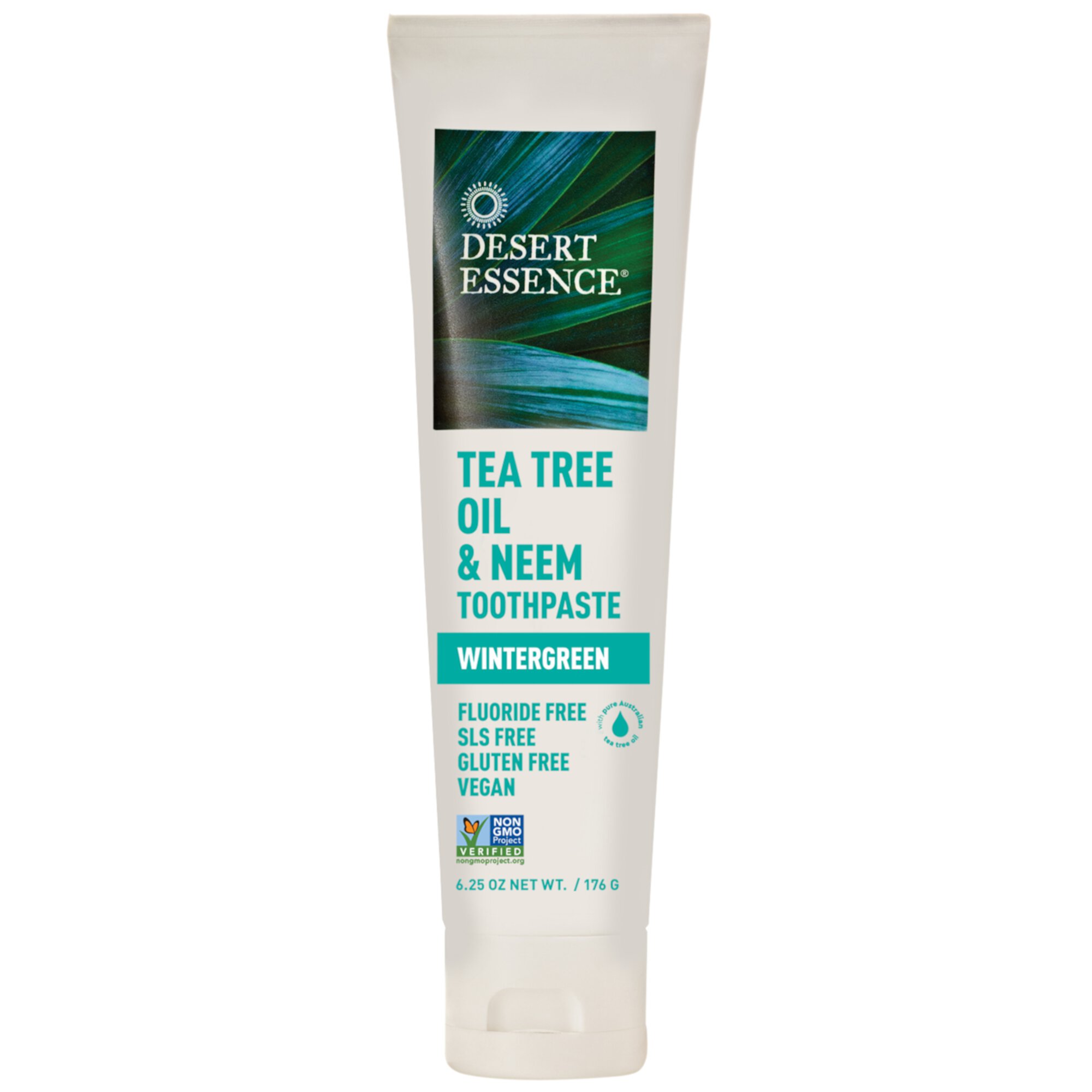 Desert Essence Tea Tree Oil & Neem Toothpaste - Wintergreen 6.25 oz Paste Desert Essence