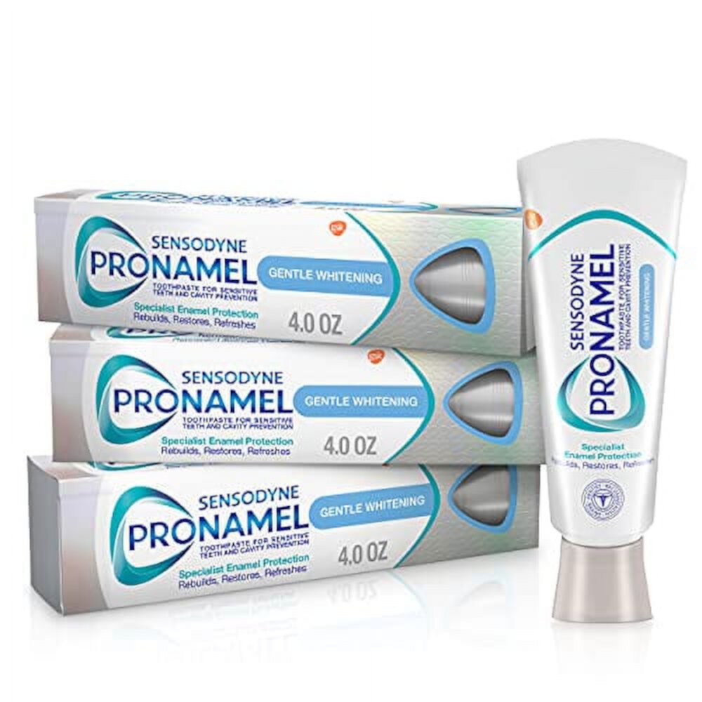 Sensodyne Pronamel Gentle Whitening Enamel Toothpaste for Sensitive Teeth - 4 Ounces (Pack of 3) Sensodyne Pronamel