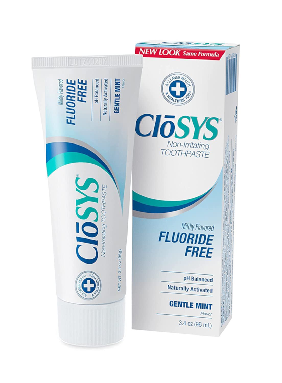 CloSYS Fluoride Free Toothpaste Travel Size, Gentle Mint, TSA Compliant, Whitening, Enamel Protection, Sulfate Free, 3.4 oz CloSYS