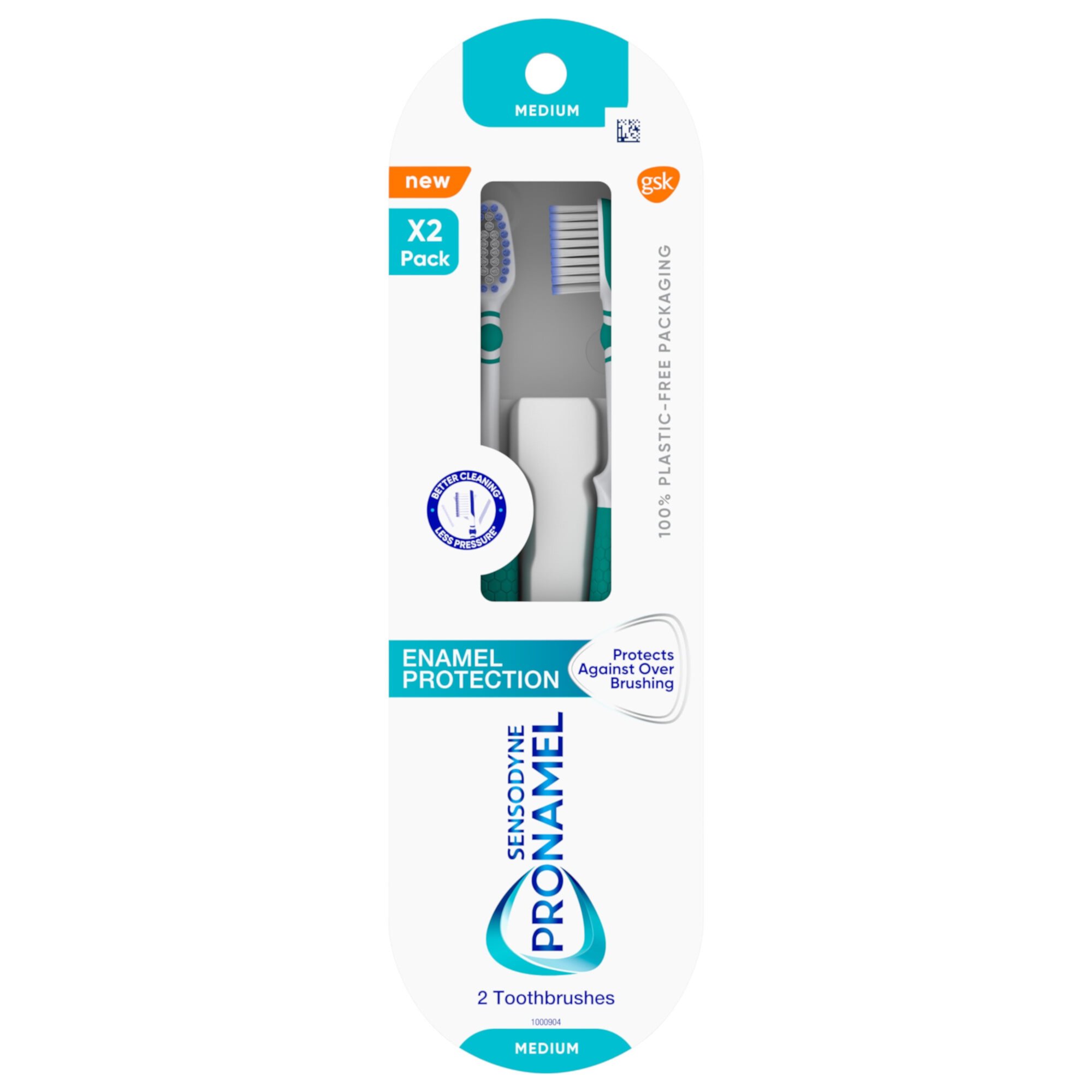 Sensodyne Pronamel Enamel Protection Toothbrush, Medium, 2 Pack, for Adults Sensodyne Pronamel