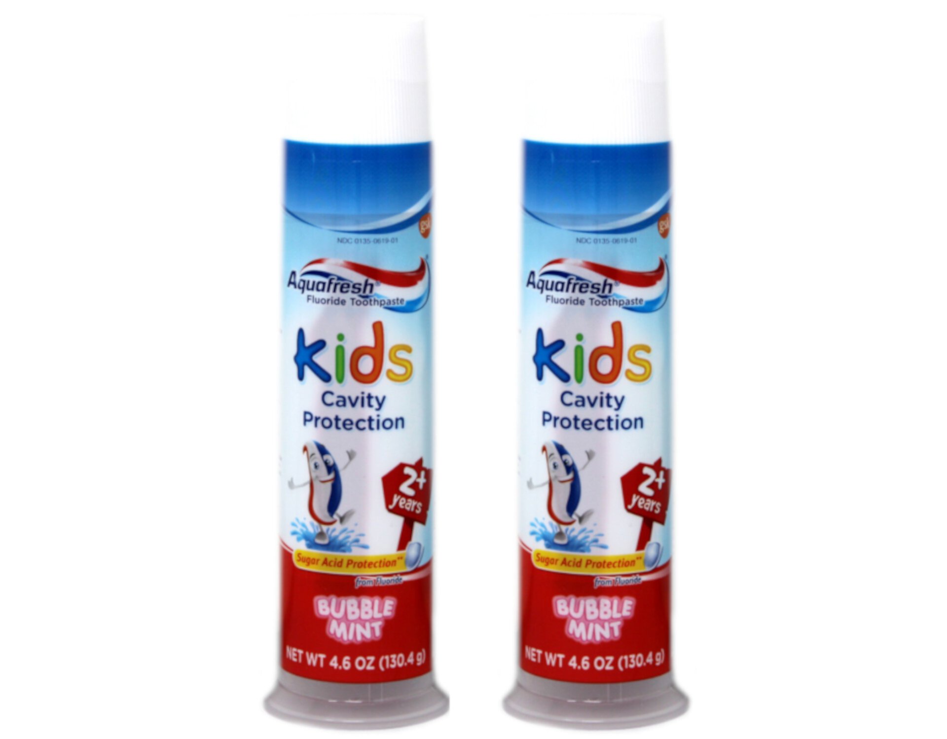 Aquafresh Kids Toothpaste, Bubble Mint 4.60 oz (Pack of 2) Aquafresh