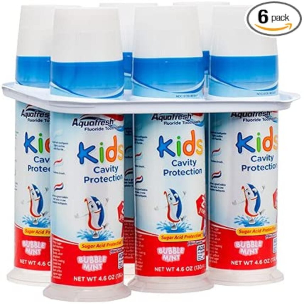 Aquafresh Kids Cavity Protection Toothpaste 4.6oz (6 Pack) Aquafresh