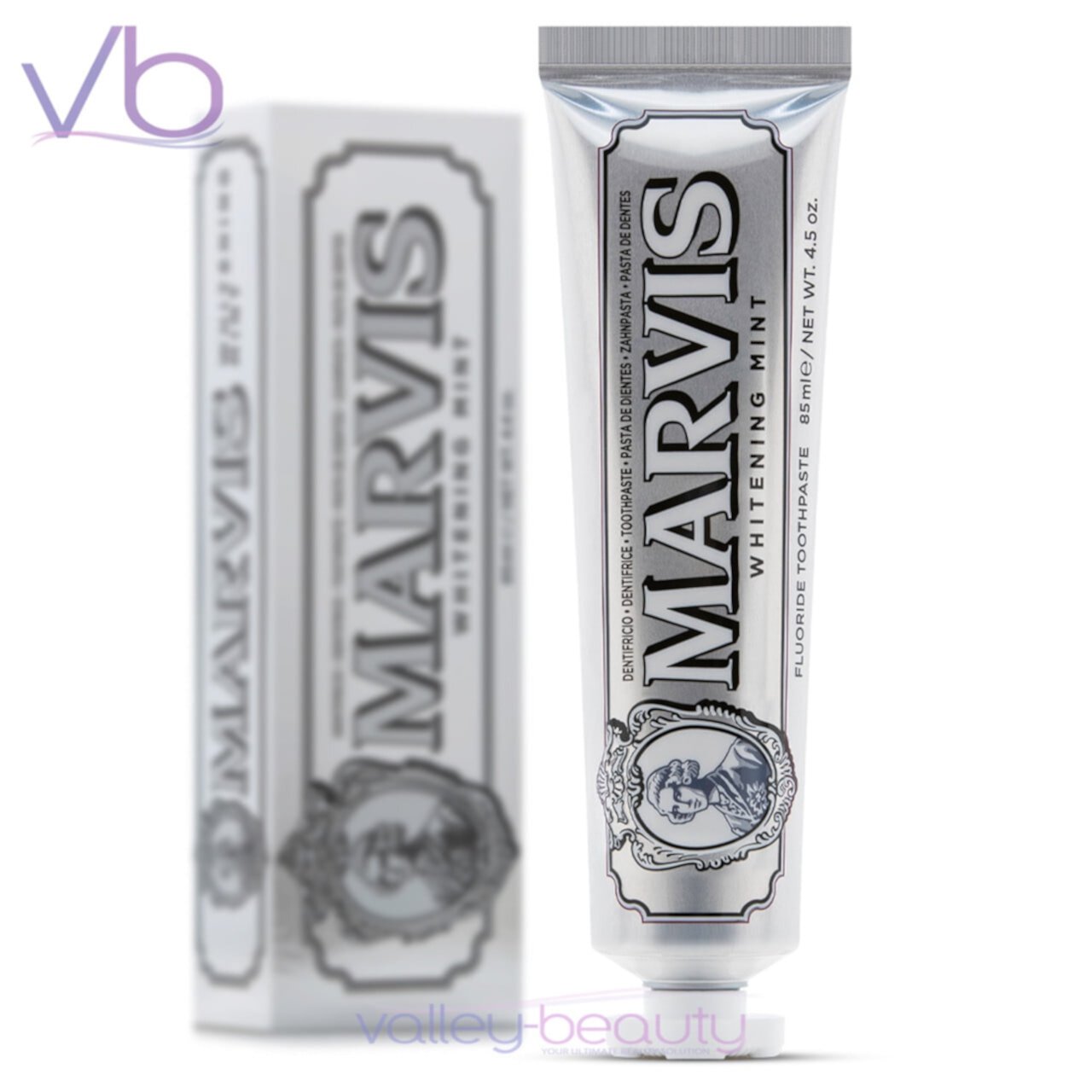 Marvis Whitening Mint | Rich and Creamy Toothpaste with Arctic Shiver, 10ml Marvis