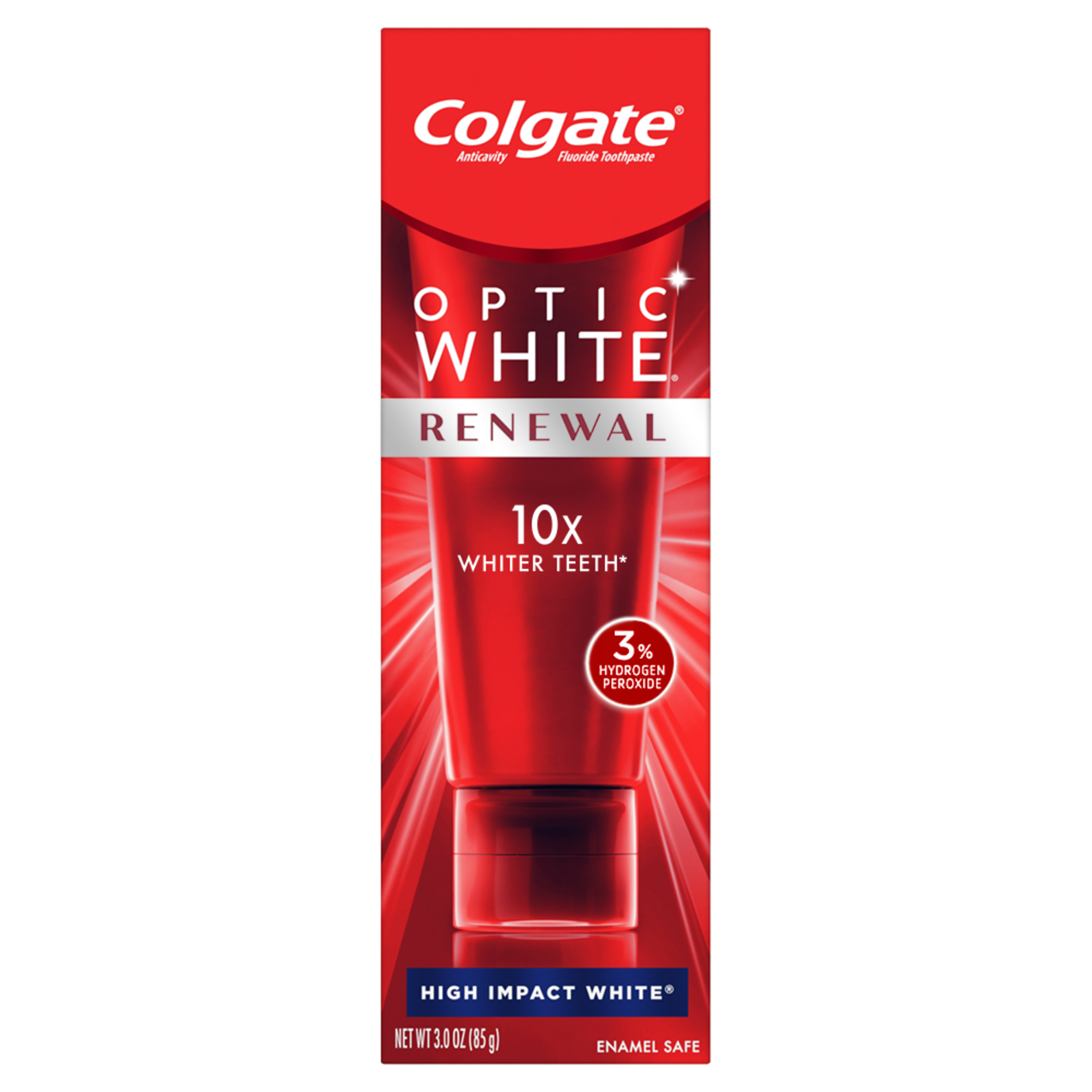 Colgate Optic White Renewal Toothpaste, Teeth Whitening Toothpaste, High Impact White, 3 Oz Tube Visit the Colgate Store