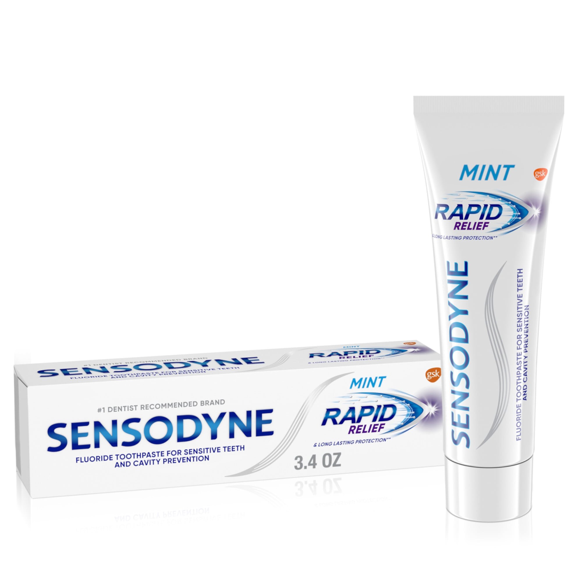 Sensodyne Rapid Relief Sensitive Toothpaste, Mint 3.4 Oz, for Adults Sensodyne