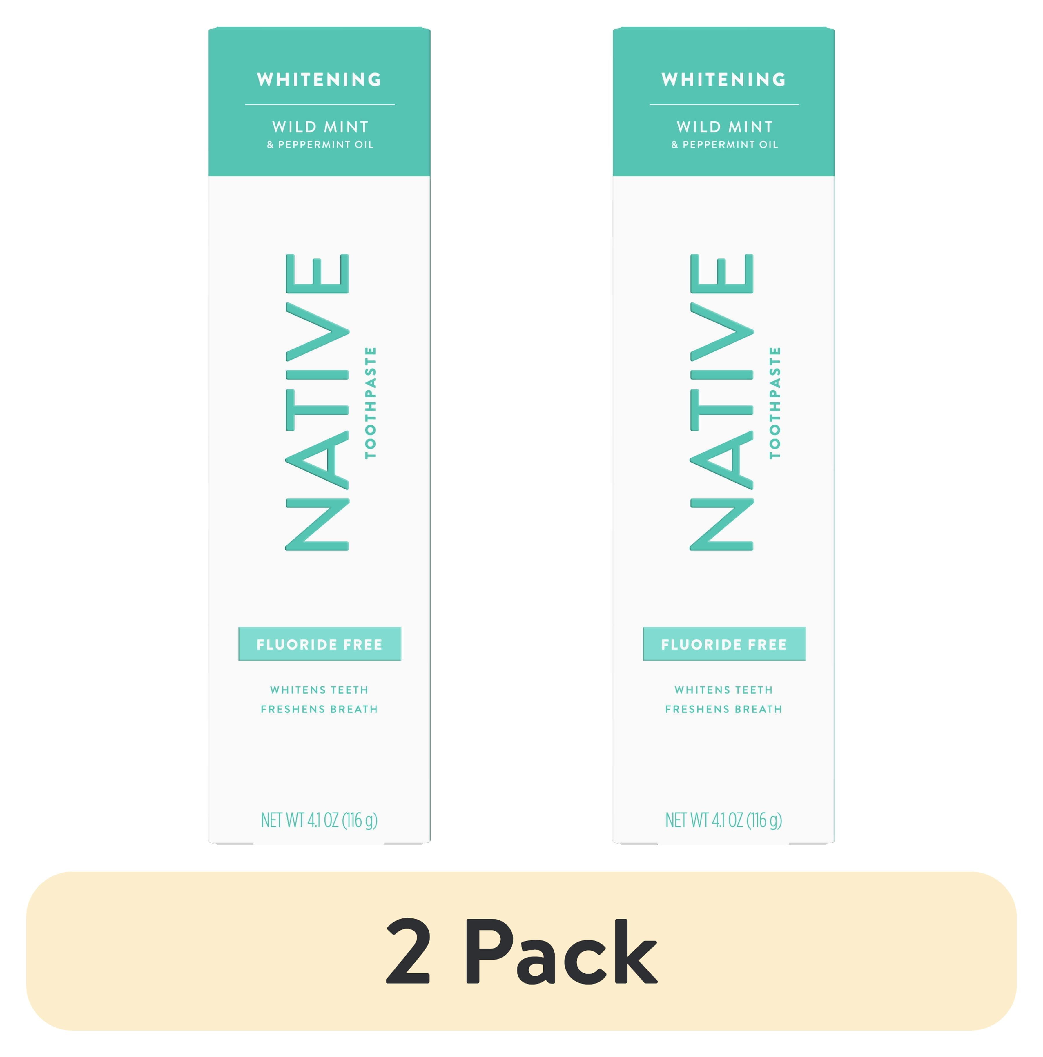 Native Whitening Wild Mint & Peppermint Oil Fluoride Free Toothpaste, 4.1 oz Native