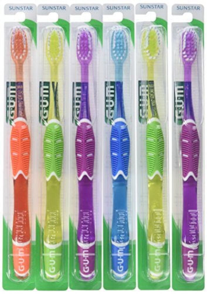 Gum Technique Deep Clean Toothbrush - 525 Soft Compact (Pack Of 6) Colors Vary) Visit the GUM Store