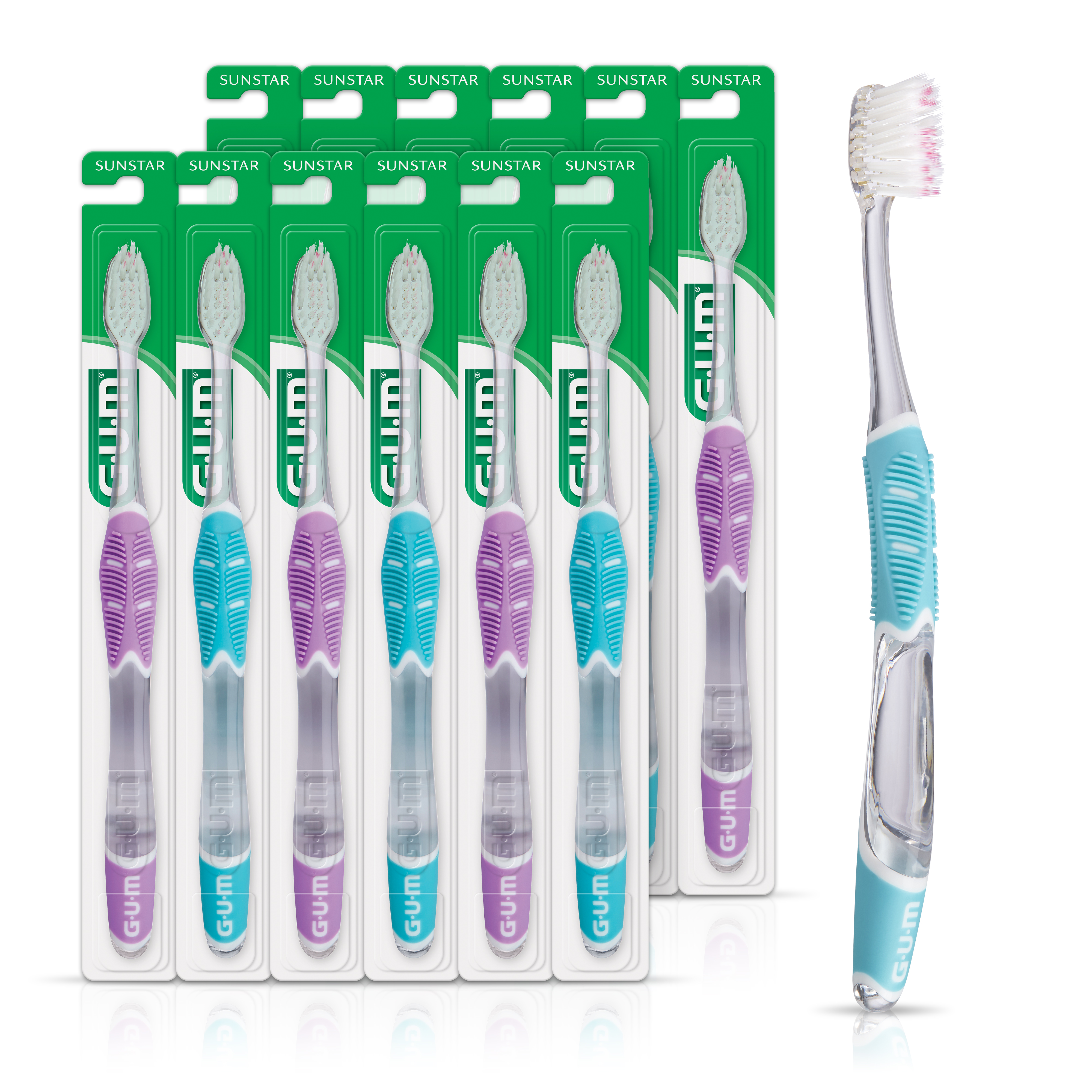 GUM Technique Deep Sensitive Clean Toothbrush, Compact Head, Ultra Soft Tapered Bristles, 1ct (12pk) Visit the GUM Store