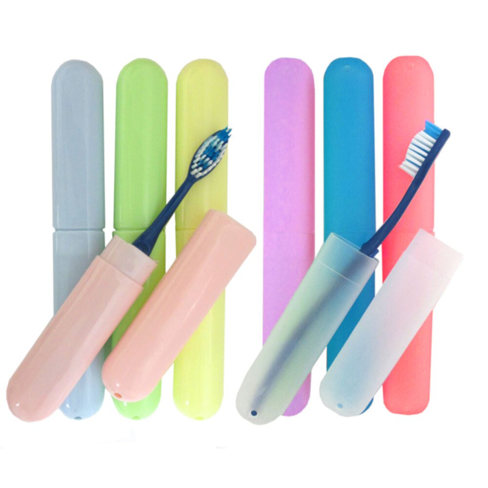 8 Pack Toothbrush Case Holders Travel Cover New Tube Plastic Box Multicolor Set AllTopBargains