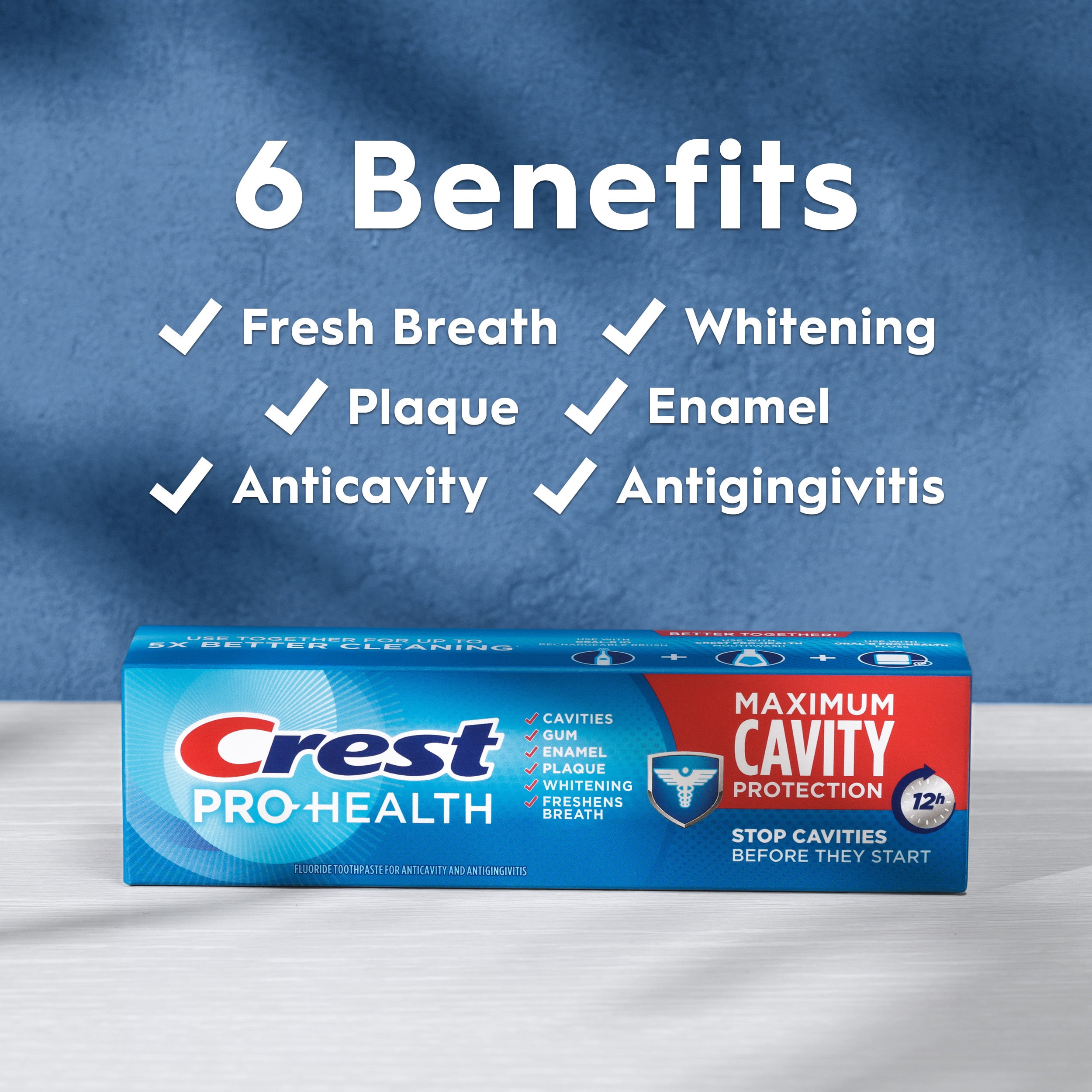 (2 pack) Crest Pro-Health Max Cavity Protection Toothpaste, 4.3oz Crest