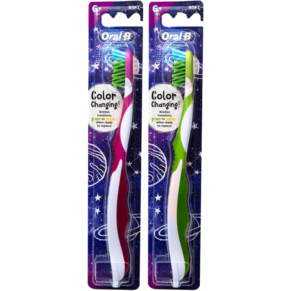 Oral-B Pro-Health Junior CrossAction Galaxy Toothbrush, Ages 6+, Soft - Pack of 2 Visit the Oral-B Store