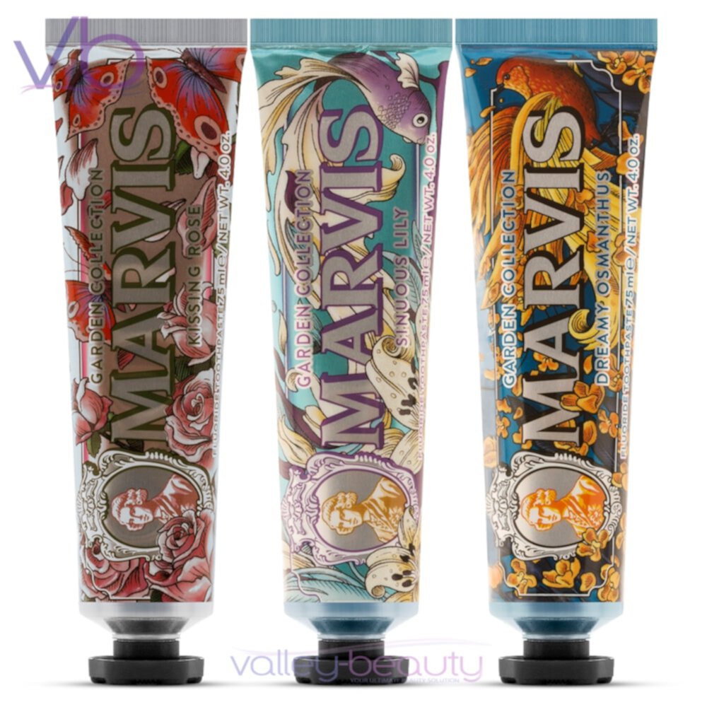 Marvis Sinuous Lily | Limited Rich and Creamy Toothpaste with White Lilies and the Freshness of Peppermint, 75ml Marvis