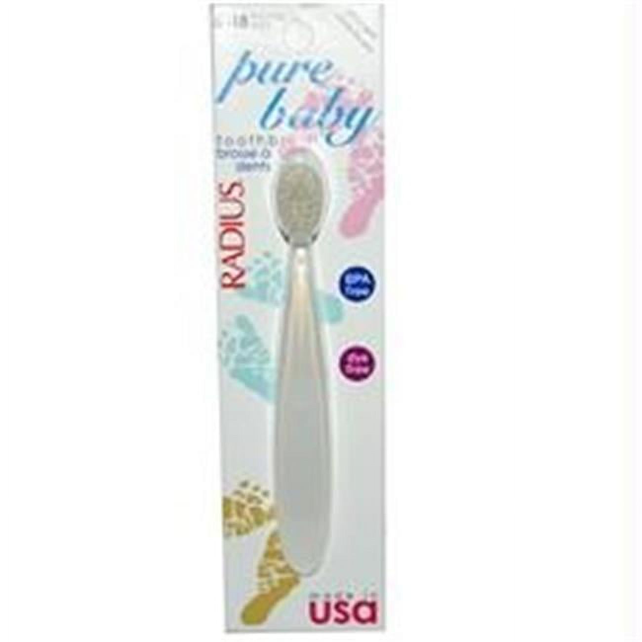 Radius - Pure Baby Toothbrush 6-18 Months - Ultra Soft - Case of 6 Visit the RADIUS Store