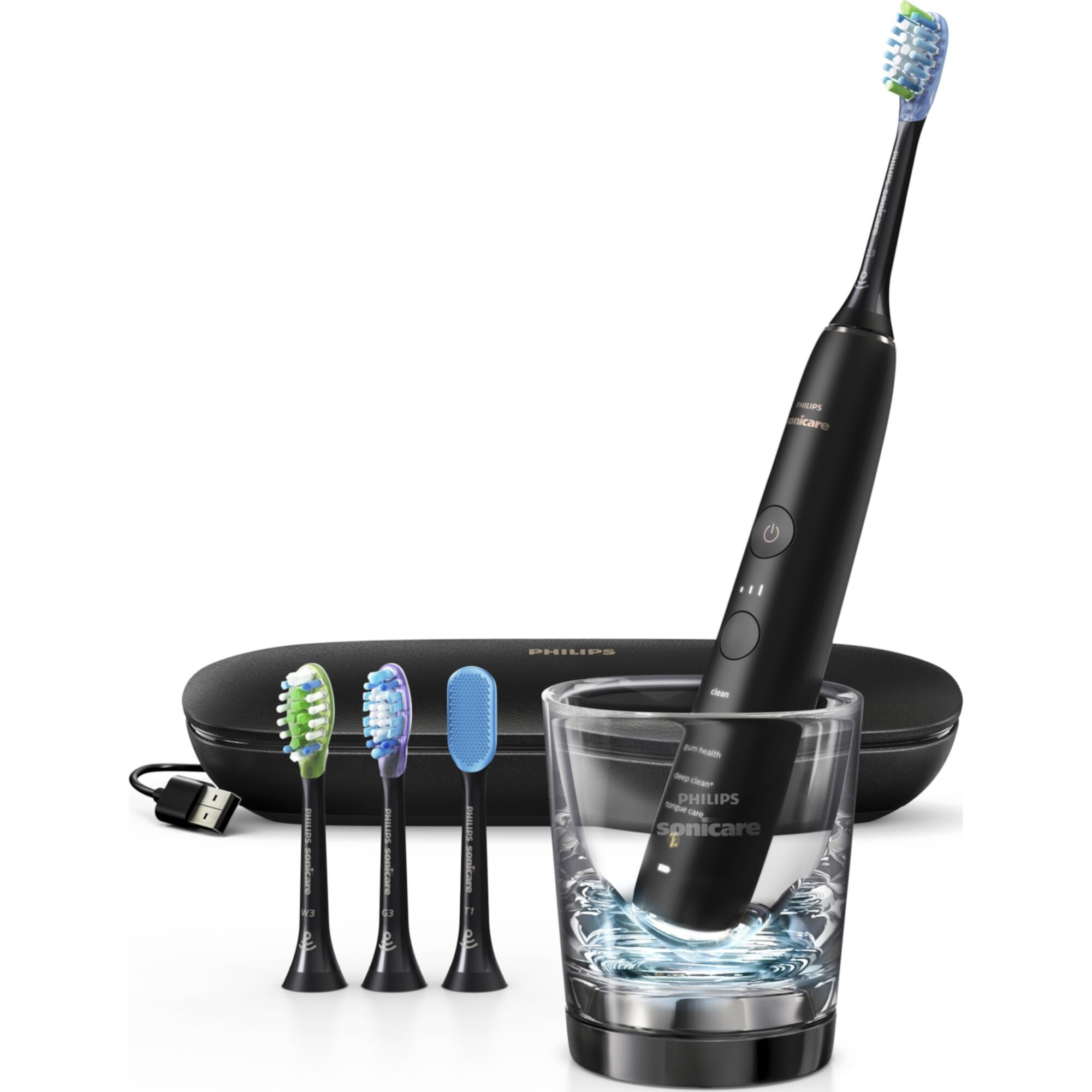 Philips Sonicare DiamondClean Smart Electric, Rechargeable toothbrush for Complete Oral Care, with Charging Travel Case, 5 modes – 9500 Series, White, HX9924/01 Sonicare