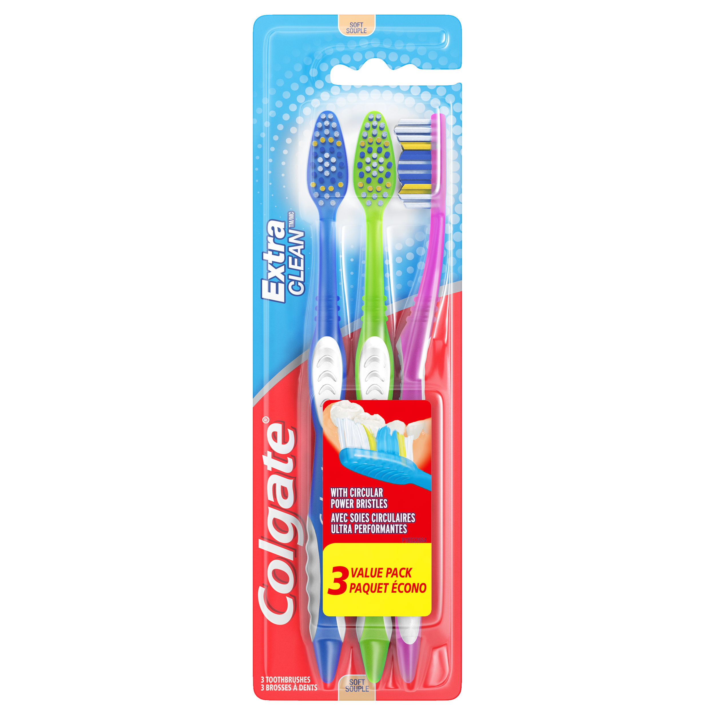 Colgate Extra Clean Full Head Toothbrush, Soft - 3 Count Colgate