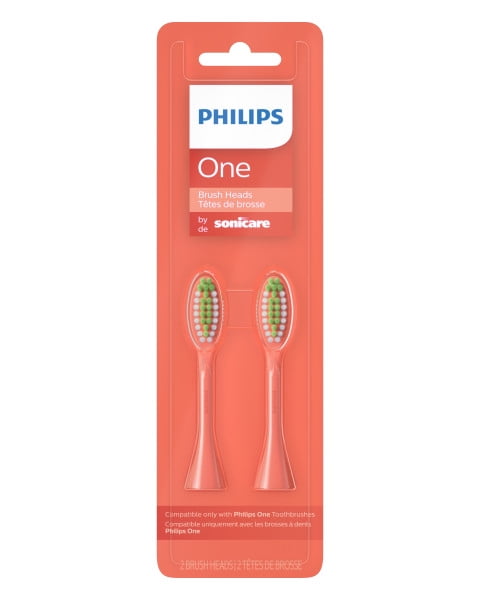 Philips One By Sonicare 2pk Brush Heads, Mango BH1022/02 Sonicare