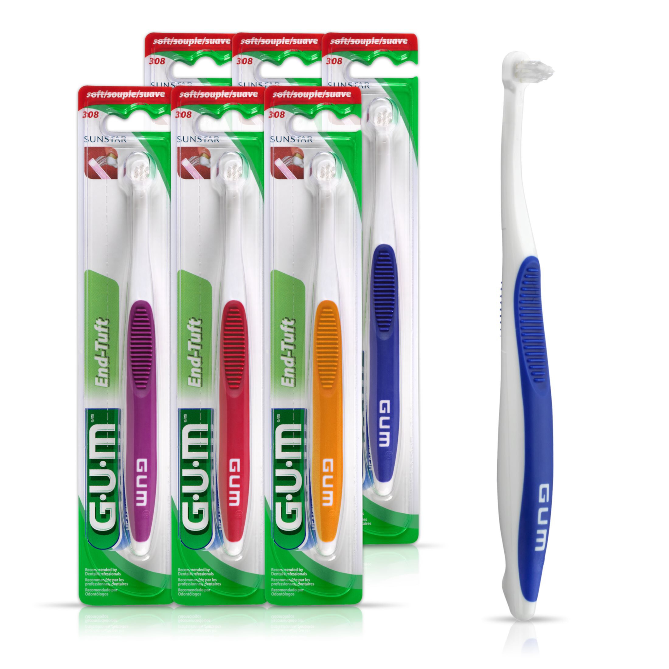 GUM End Tuft Toothbrush - Extra Small Head, Implant Maintenance 6pk Visit the GUM Store