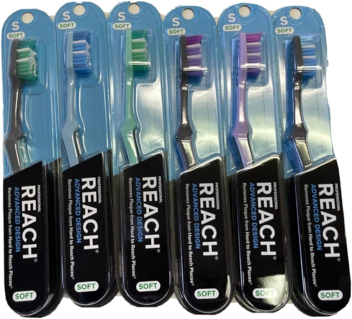 REACH Advanced Design Toothbrushes Soft Full Head ( Pack of 6) Reach