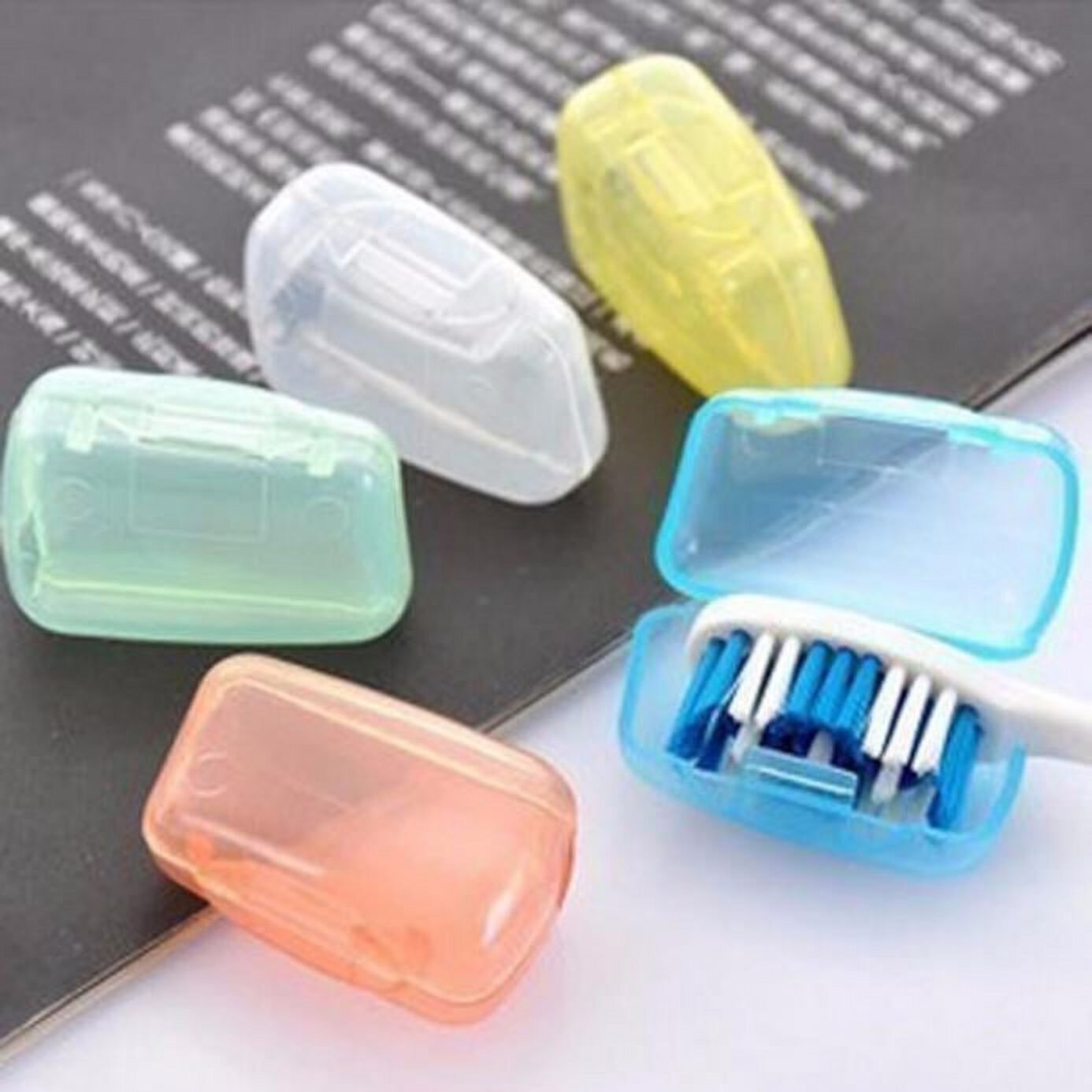 5 Pieces Portable Toothbrush Containers Travel Toothbrush Cap Cover Tooth Brush CapsConvenient for Travel, Home, Office and Hotel Use - Deals of the Day Generic