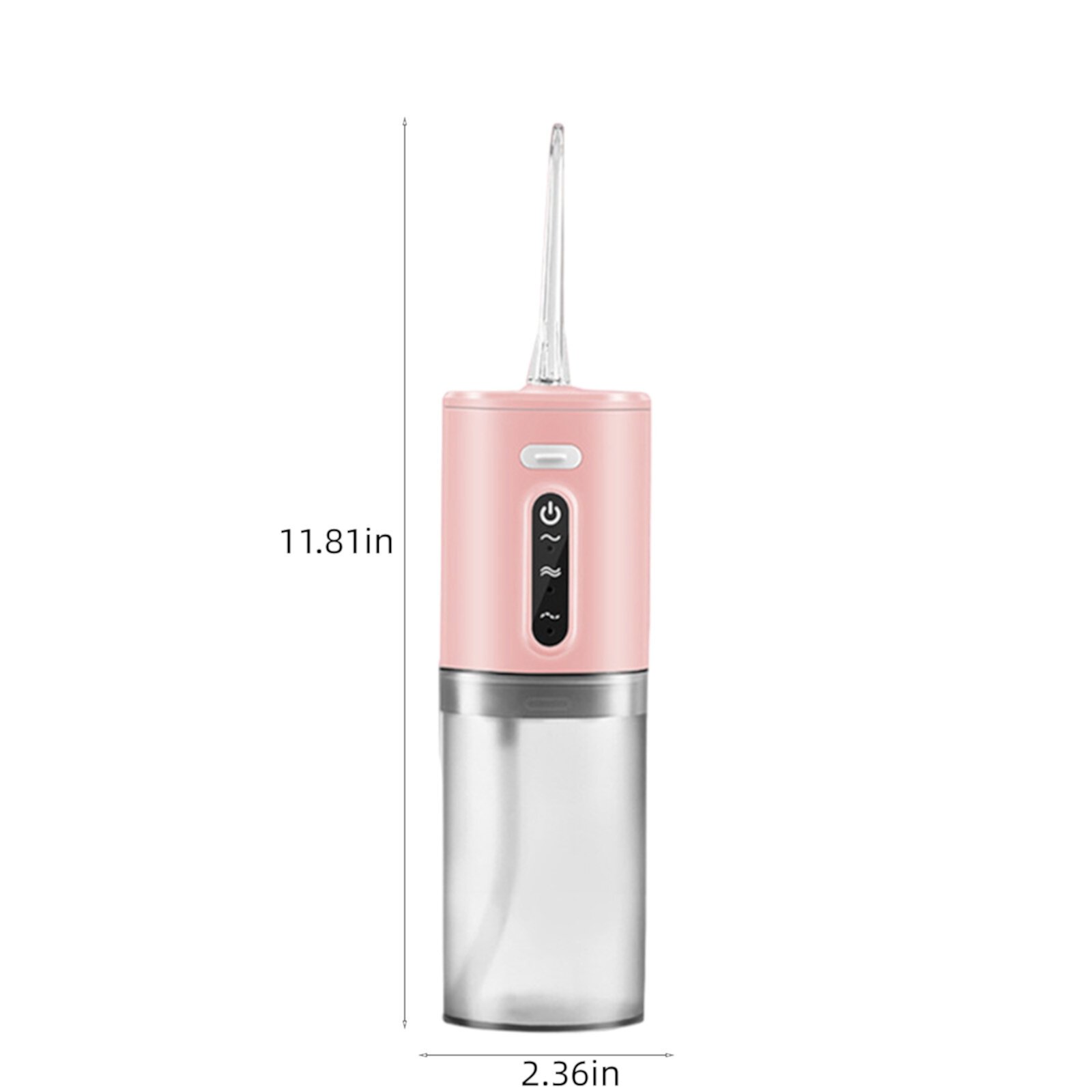 PWPSG Flosser for Teeth Cleaning - 3 Modes Oral Irrigator 280ML Braces Flossers Cleaner, Rechargeable Portable Powerful Battery for Travel Home Pink PWPSG