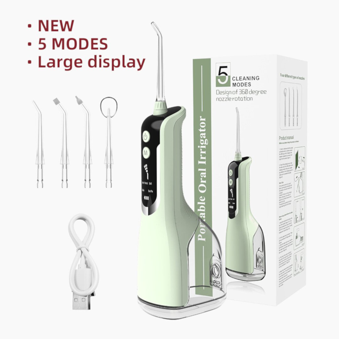 Momihoom Electric Toothbrush with Water Cordless Flosser, Portable Travel Water Dental Flosser for Teeth with 5 Modes & 6 Jet Tips & IPX7 Waterproof for Teeth Cleaning and flossing Momihoom