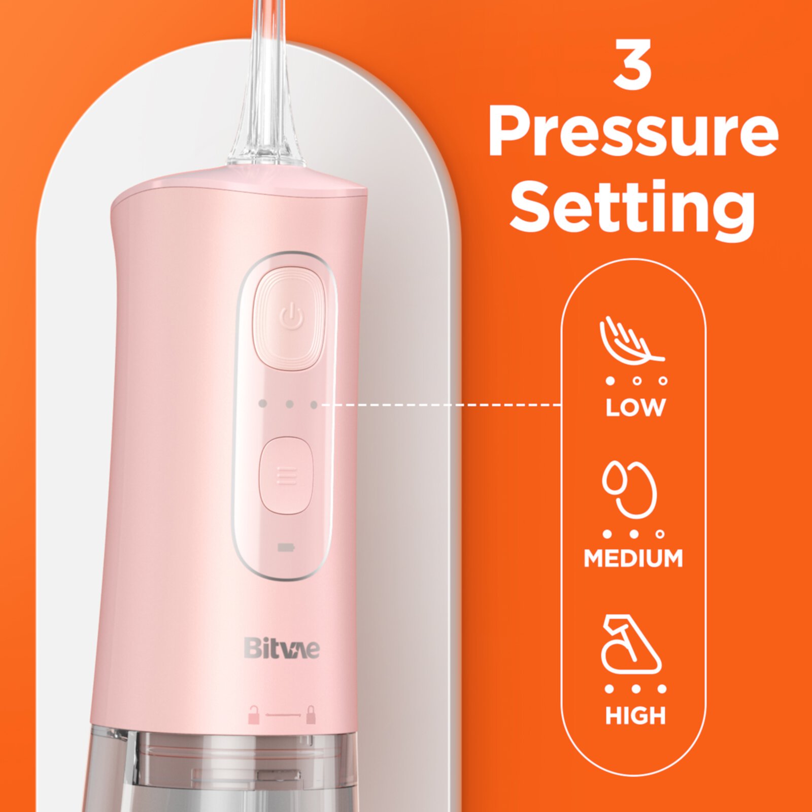 Oral Irrigator Water Flosser, Cordless and IPX7 Waterproof, Rechargeable Cleaner for Thorough Cleaning Bitvae