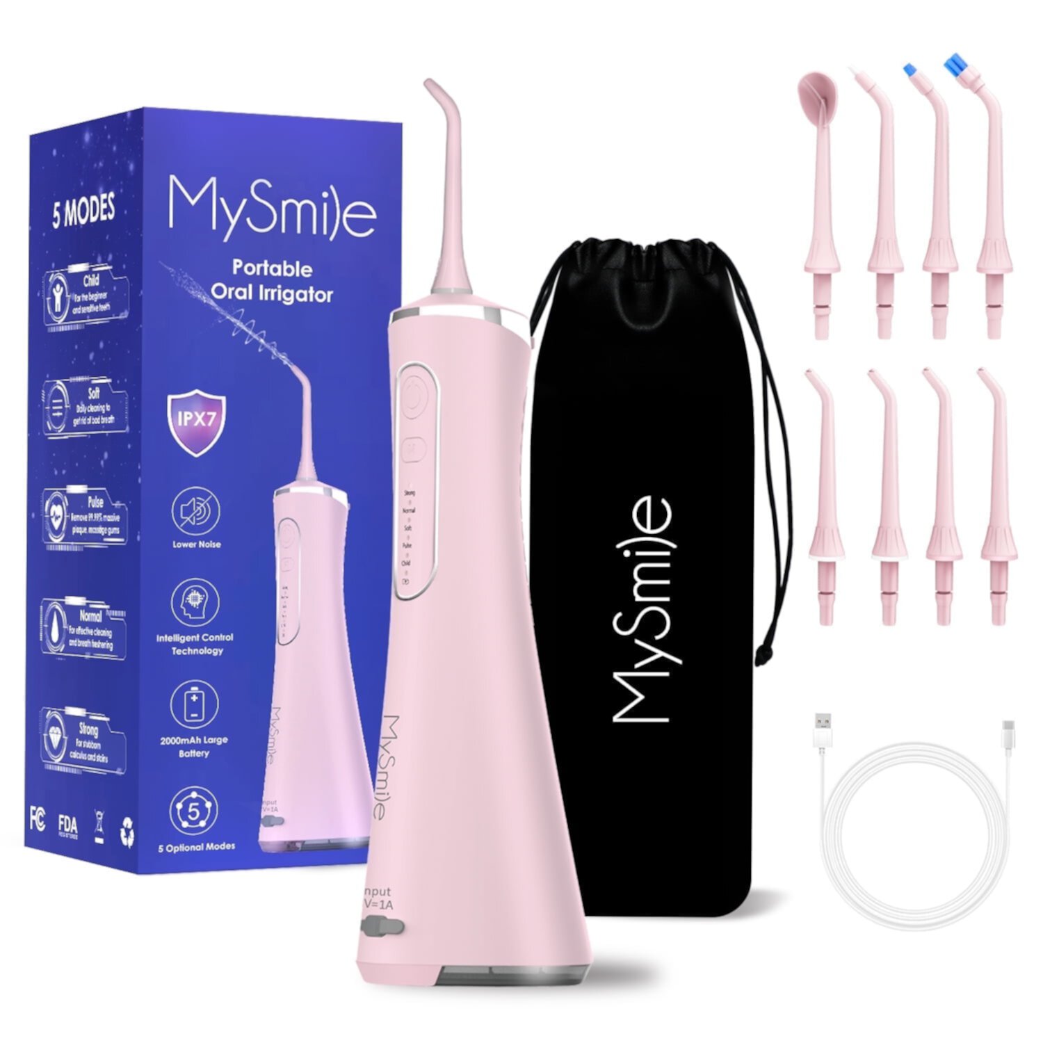 MySmile 10Pc LP221 LP221 Replace Water Flosser Oral Irrigator Jet Tips Water Dental Flossing Nozzles MySmile