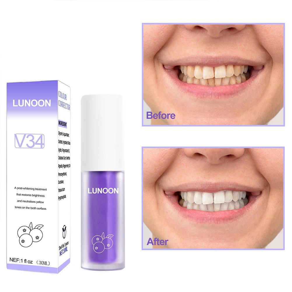 Senza V34 Foam Color Corrector Purple Teeth Whitening Tooth Stain Removal Unisex2023 N9C4 Senza Fretta