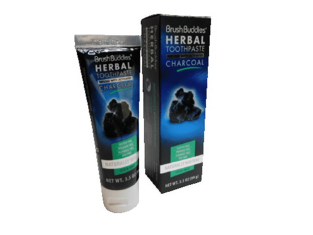 Brush Buddies Herbal Toothpaste Infused With Activated Charcoal Brush Buddies