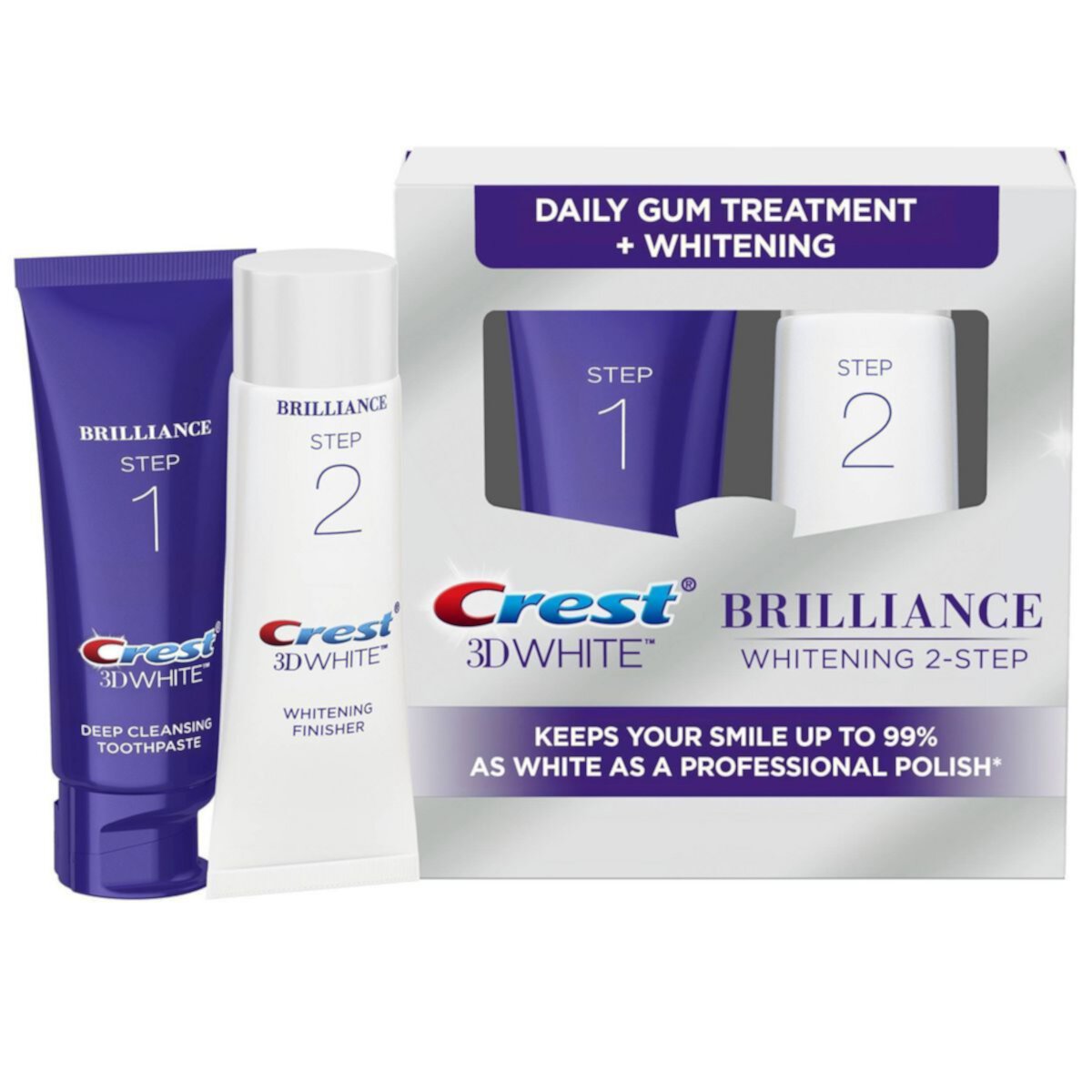 Crest 3D White Brilliance Toothpaste and Whitening Gel System, 4.0oz and 2.3oz Crest