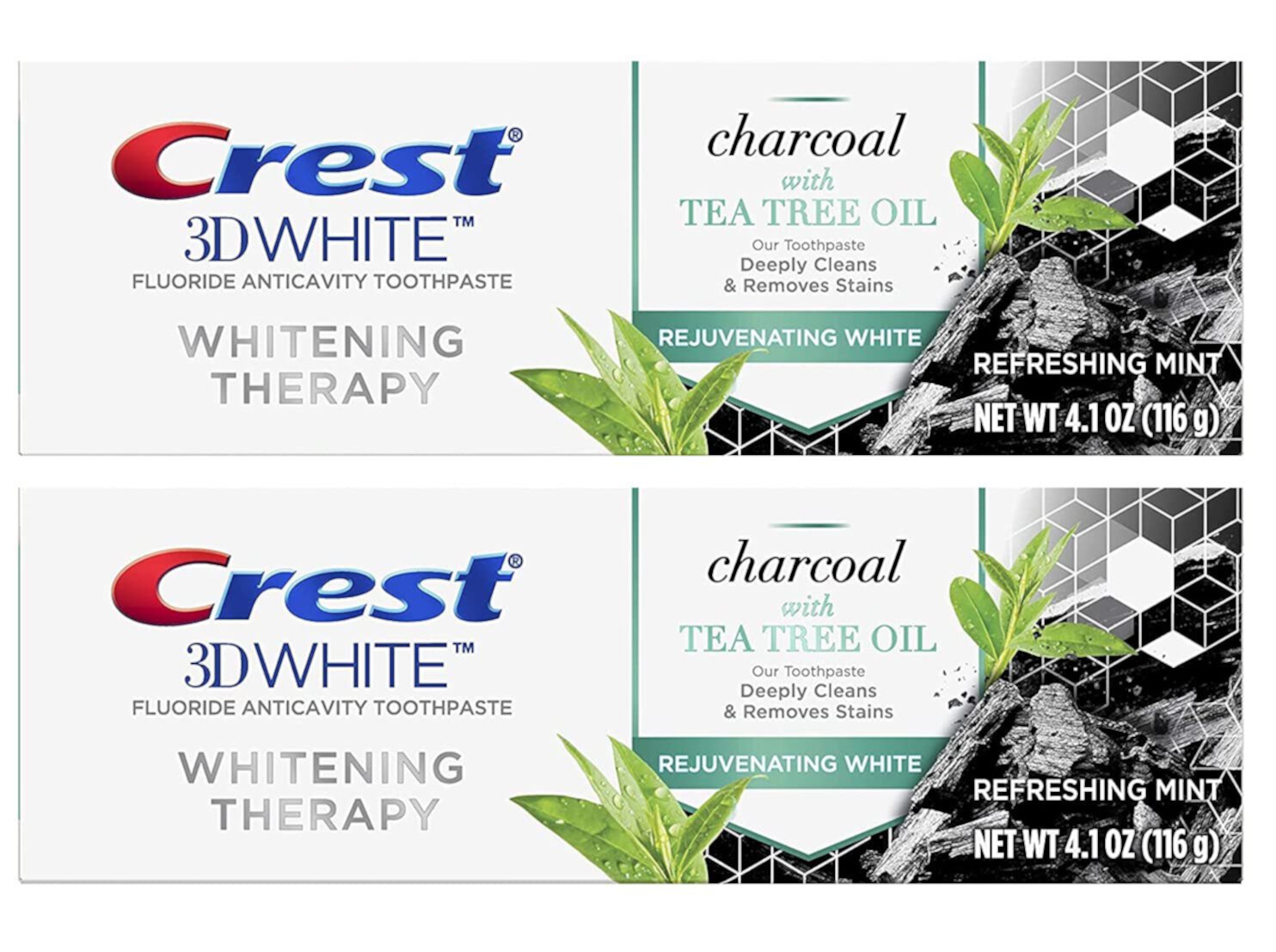 Crest 3D White Whitening Therapy Toothpaste, Charcoal With Tea Tree Oil, Refreshing Mint, 4.1 Oz (116G) - 2 Tubes2. Visit the Crest Store