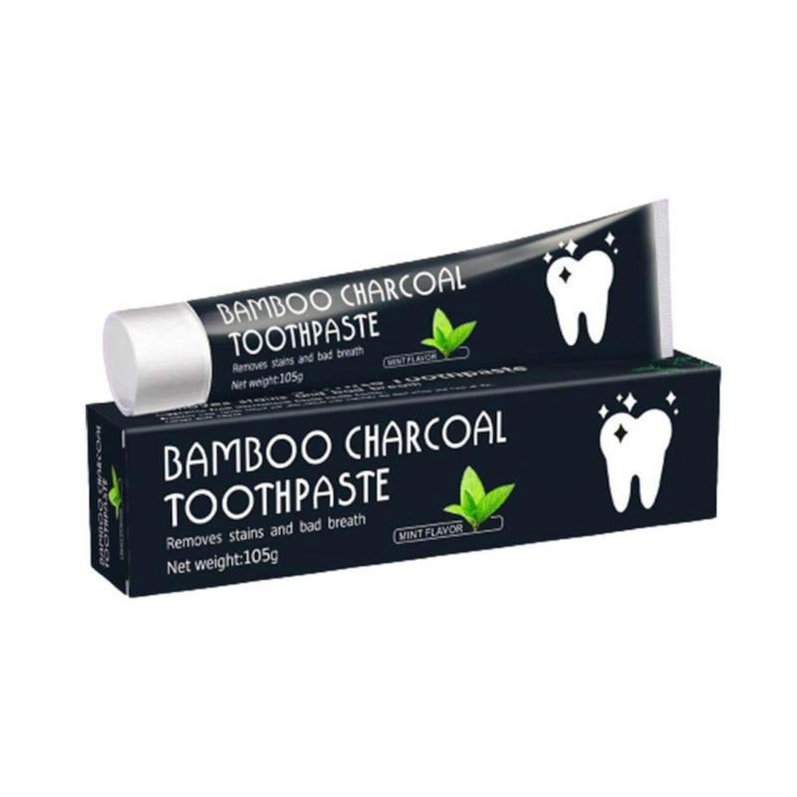 Bamboo Charcoal Toothpaste Mint Teeth Whitening Black Breath Bad Stains F0I2 BASHI