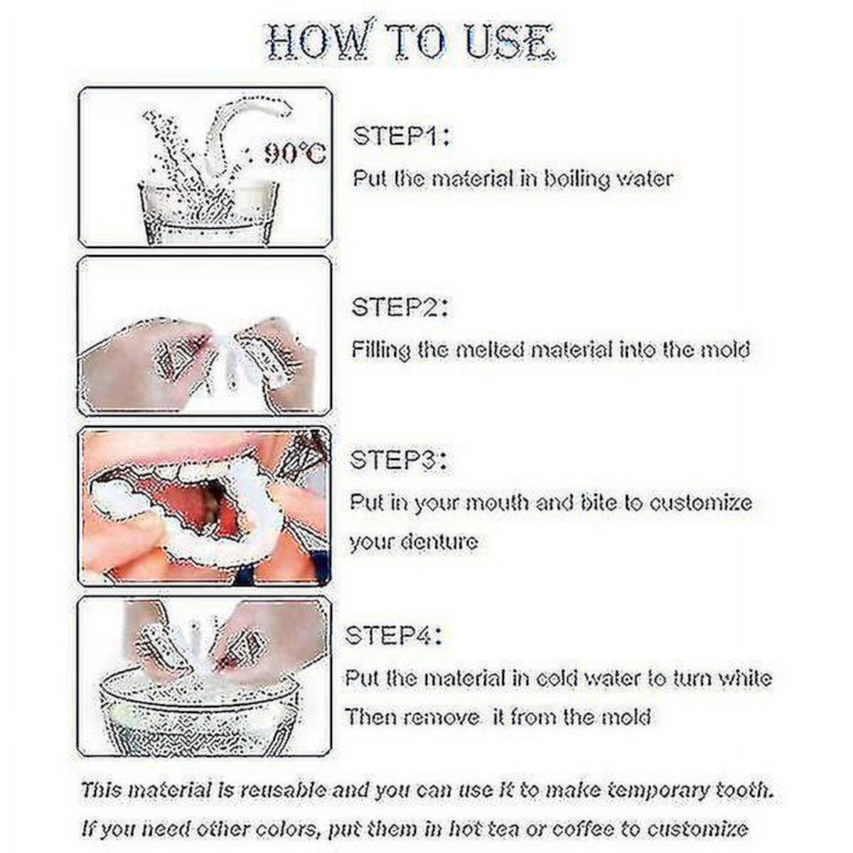 Upper/lower Comfort Fit Flex Denture ZHONGYULI