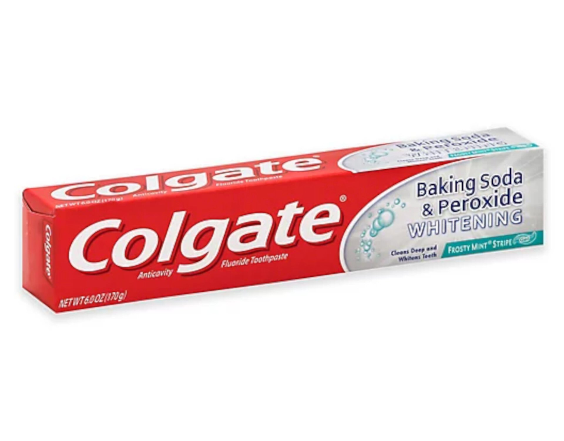 Colgate Baking Soda & Peroxide Whitening Frosty Mint Stripe Toothpaste, 6 oz - Pack of 5 Colgate