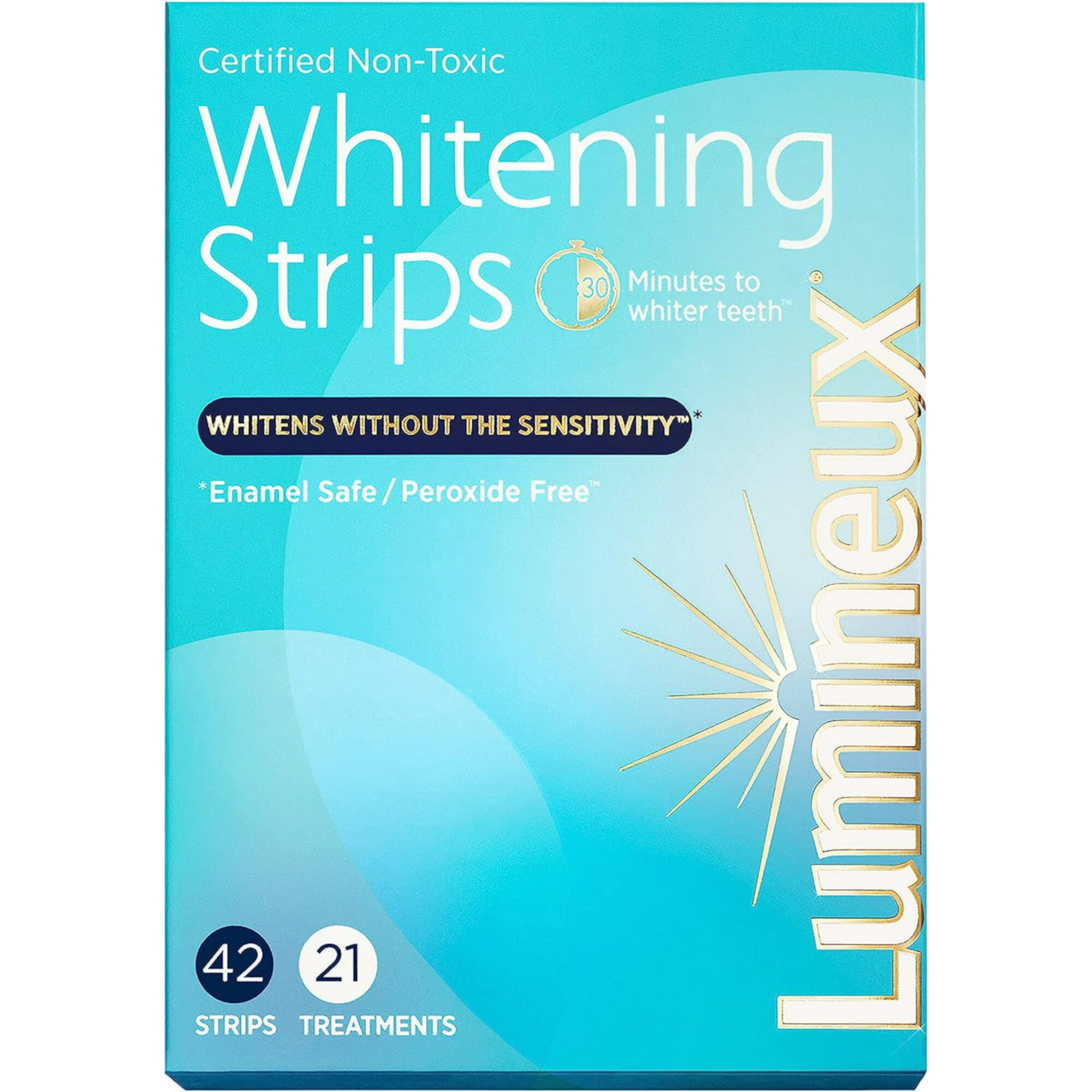 Lumineux Enamel-Safe & Peroxide-Free Teeth Whitening Strips, Dentist Formulated, 21 Pack Unbranded