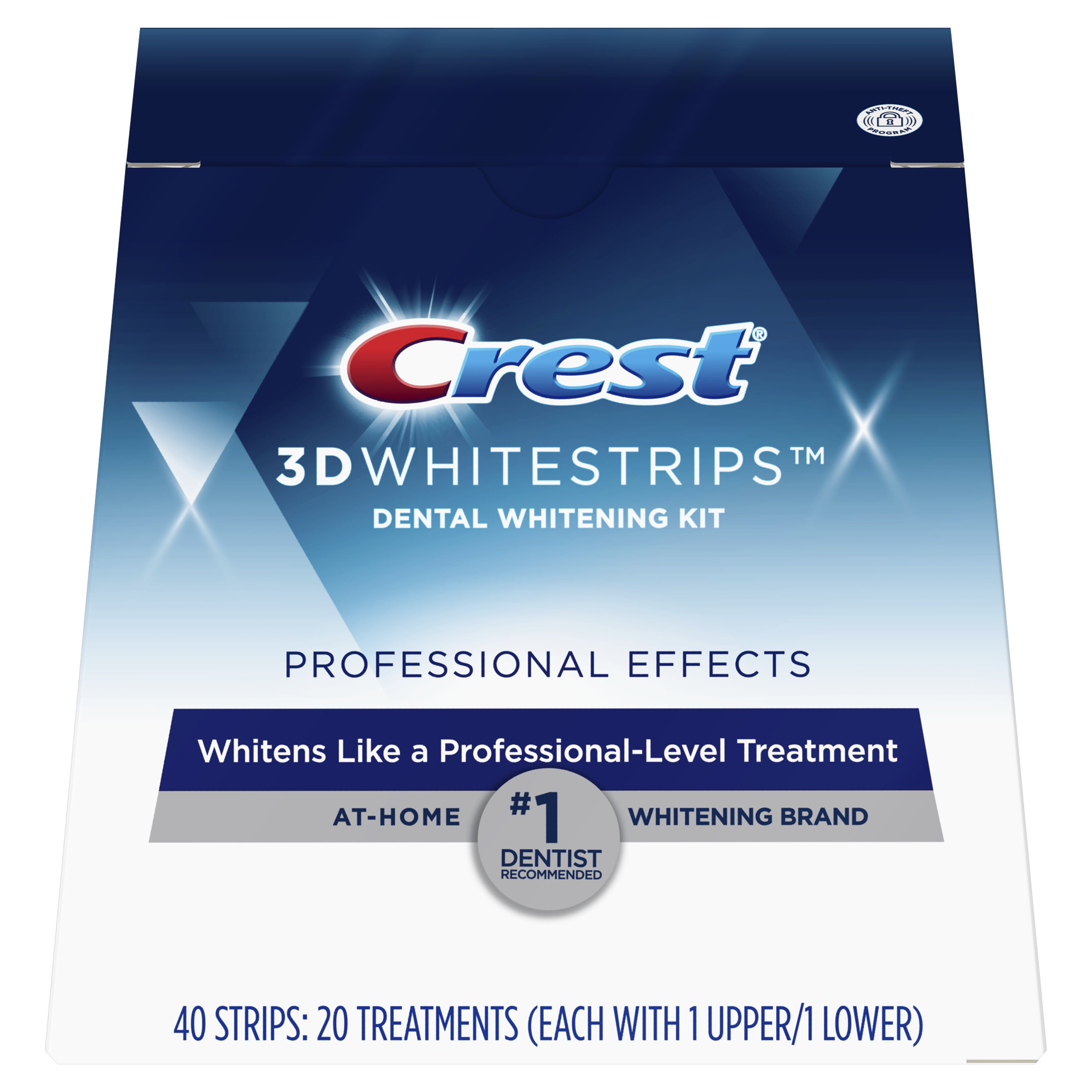 Crest 3D Whitestrips Professional Effects Teeth Whitening Strips Kit, 20 Treatments Crest