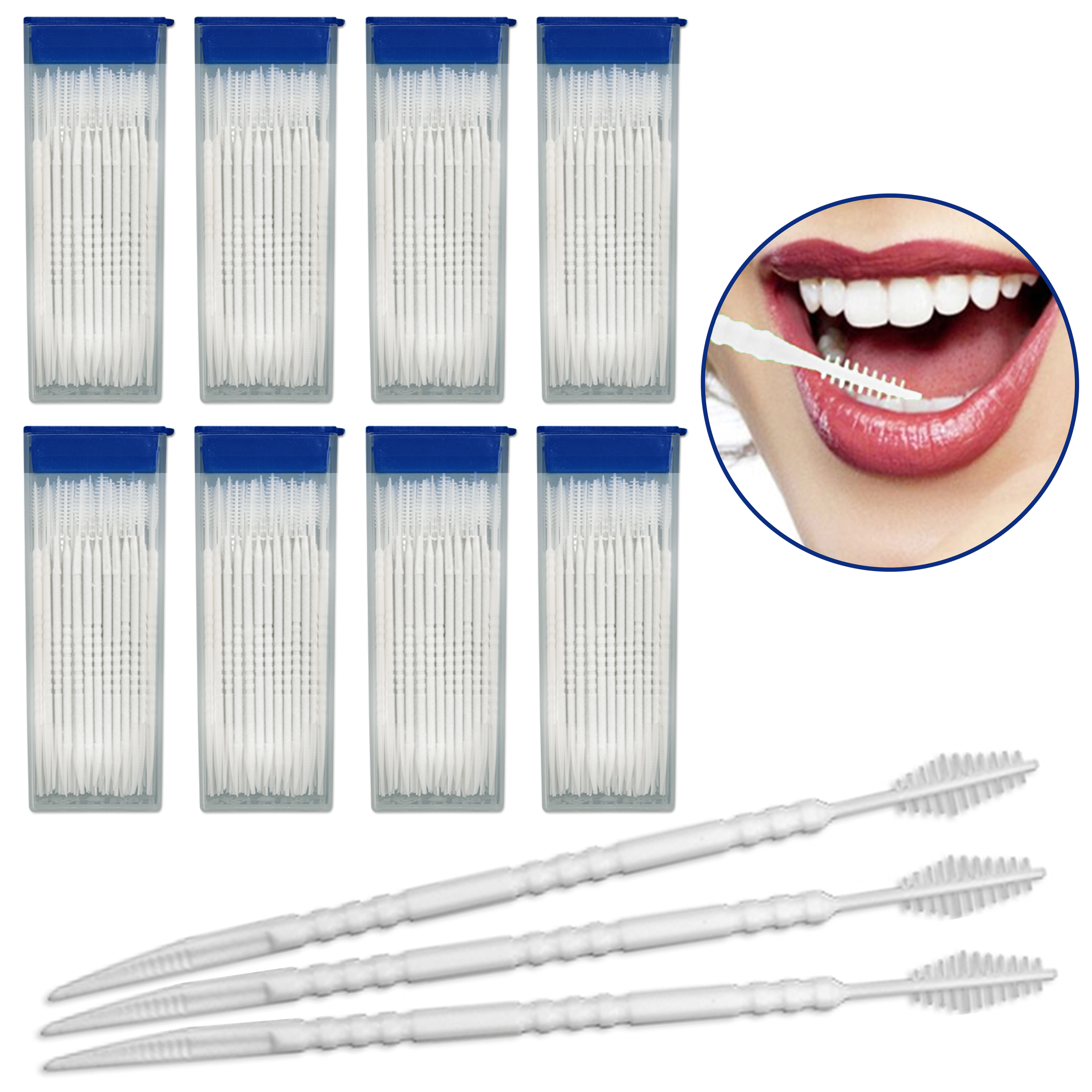 480 Pcs Toothpicks Floss Sticks Interdental Brush Head Picks Tooth Oral Cleaning AllTopBargains