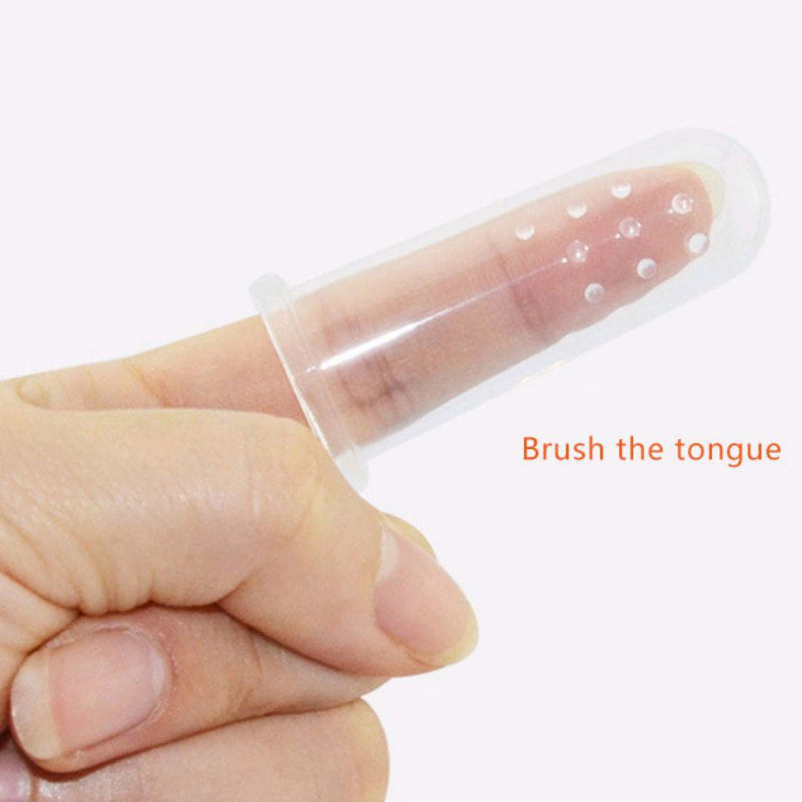 Newborn Baby Finger Toothbrush Soft Silicone Teether Toodler Teeth Massager 1Set Color Profit Kids