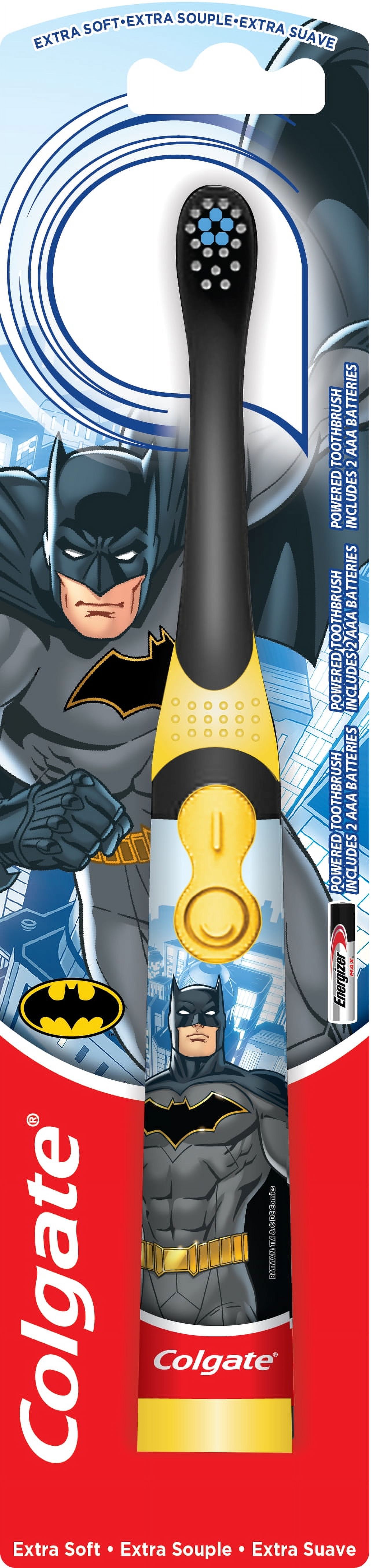 Colgate Kids Batman Battery Toothbrush, Extra Soft, Children 3+, 1 Pack Visit the Colgate Store