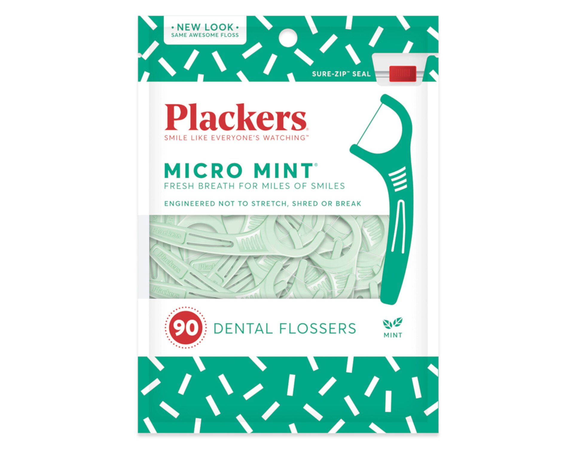 Plackers Dental Floss Freshens Breathe & Clean Feel Mint, 90 Ct, 3-Pack Visit the Plackers Store