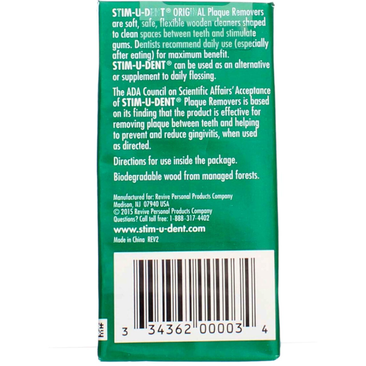 Stim-U-Dent Plaque Removers Mint 100 Each Stim-U-Dent