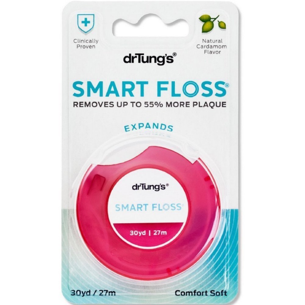 Dr. Tung's Smart Floss, 30 yds, Natural Cardamom Flavor 1 ea Colors May Vary Dr. Tung's