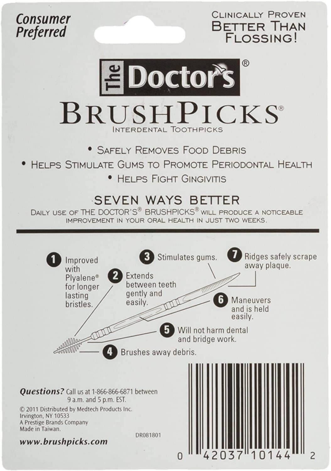 Doctors Brush Picks 275'S 2 Pack The Doctor's