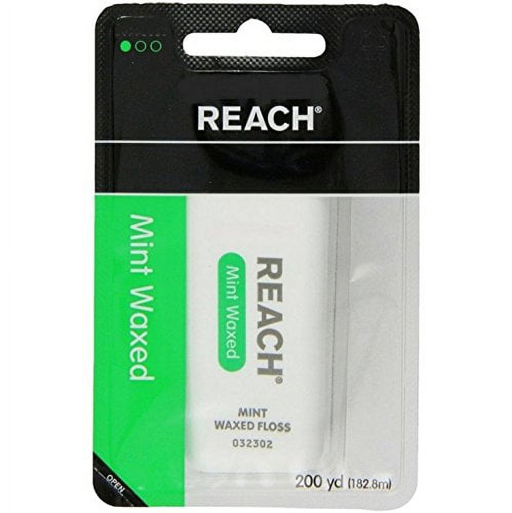 Reach Mint Waxed Dental Floss, 200 Yards (Pack of 6) JOHNSON & JOHNSON