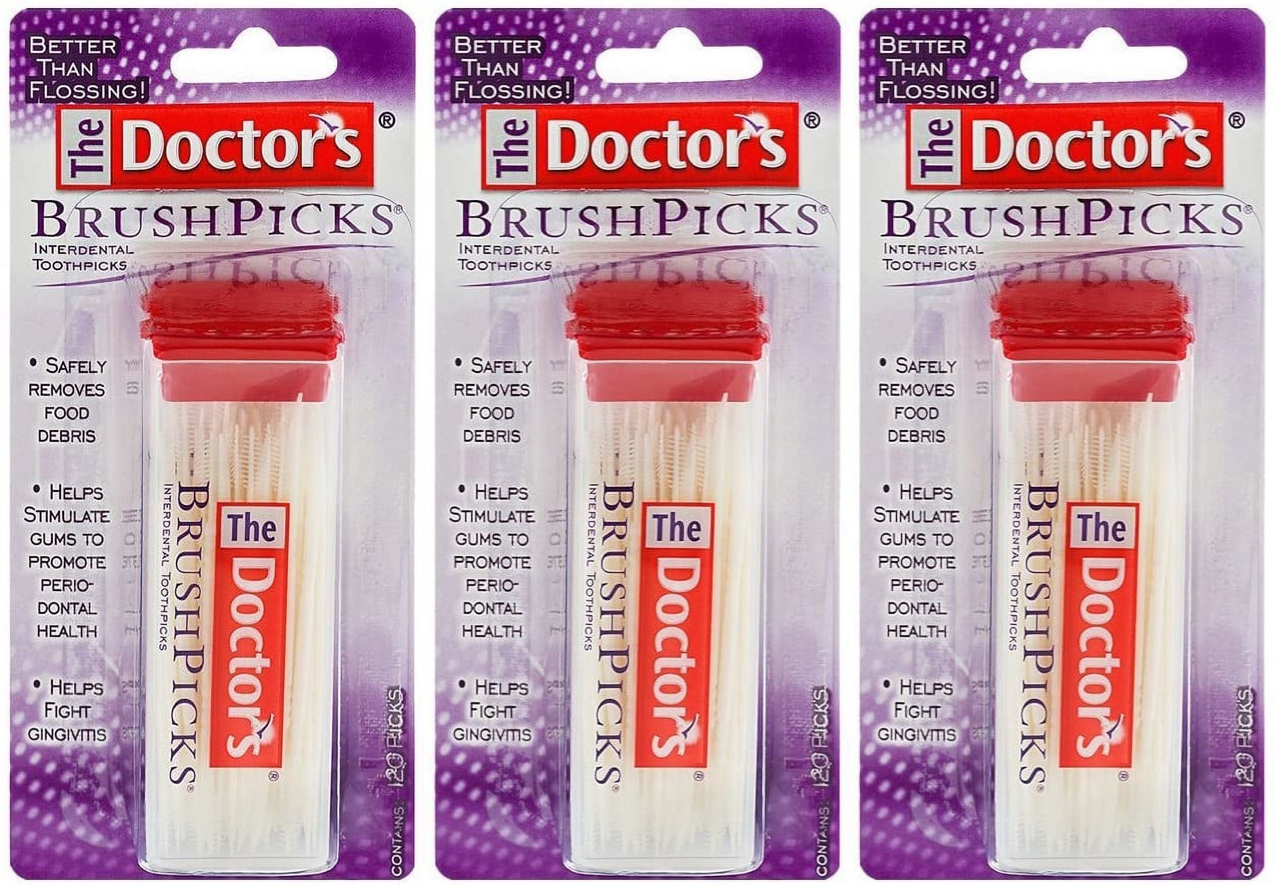 The Doctor's Brush Picks Interdental, Helps Fight Gingivitis, 120ct, 3-Pack The Doctor's