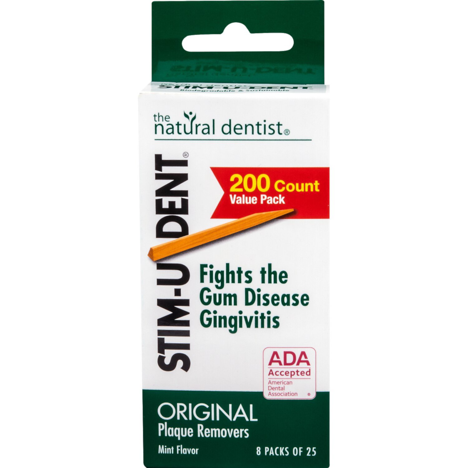 Stim-U-Dent Plaque Removers Mint Flavor, Fights Gum Disease - 200 ct Value Pack Stim-U-Dent