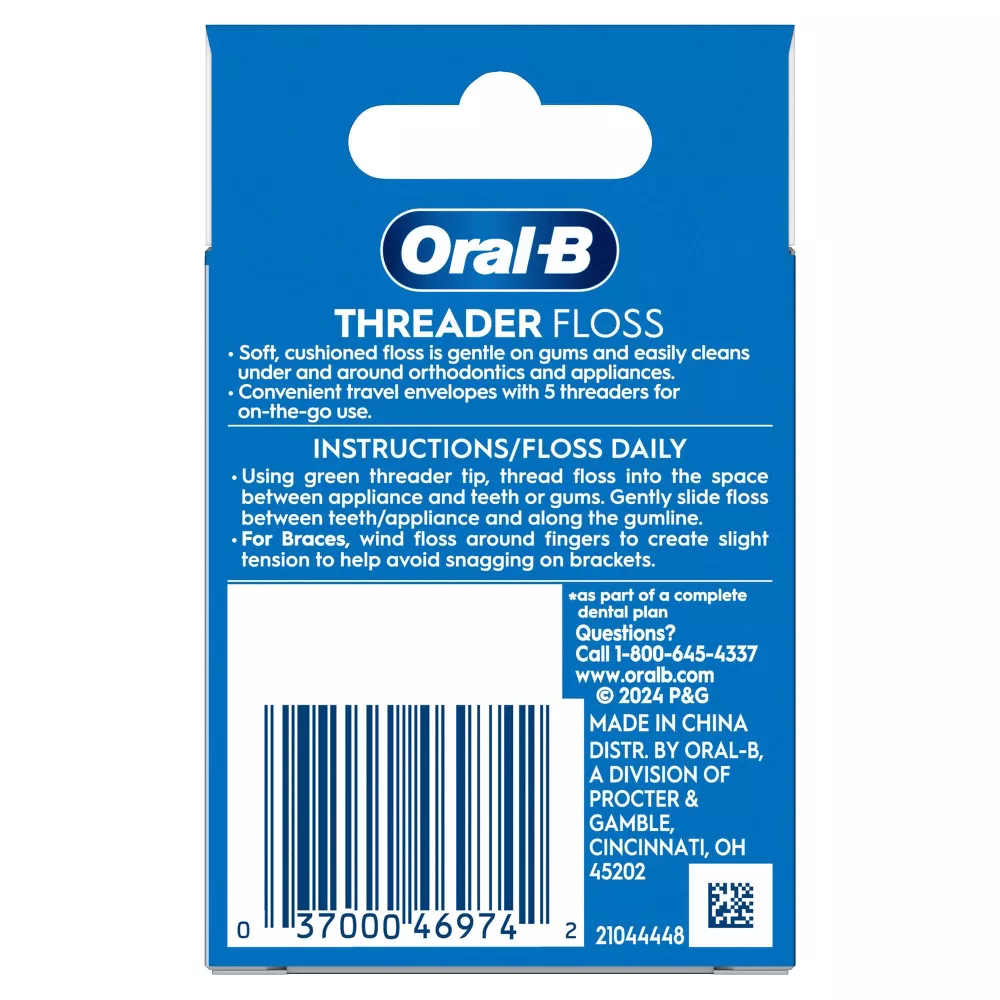 6 Pack - Oral-B Glide Pro-Health Threader Floss 30 Each Oral-B