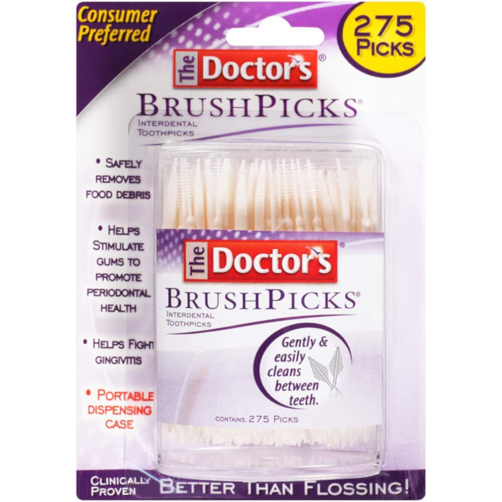 The Doctor's BrushPicks Interdental Toothpicks, 275 CT (Pack - 7) The Doctor's